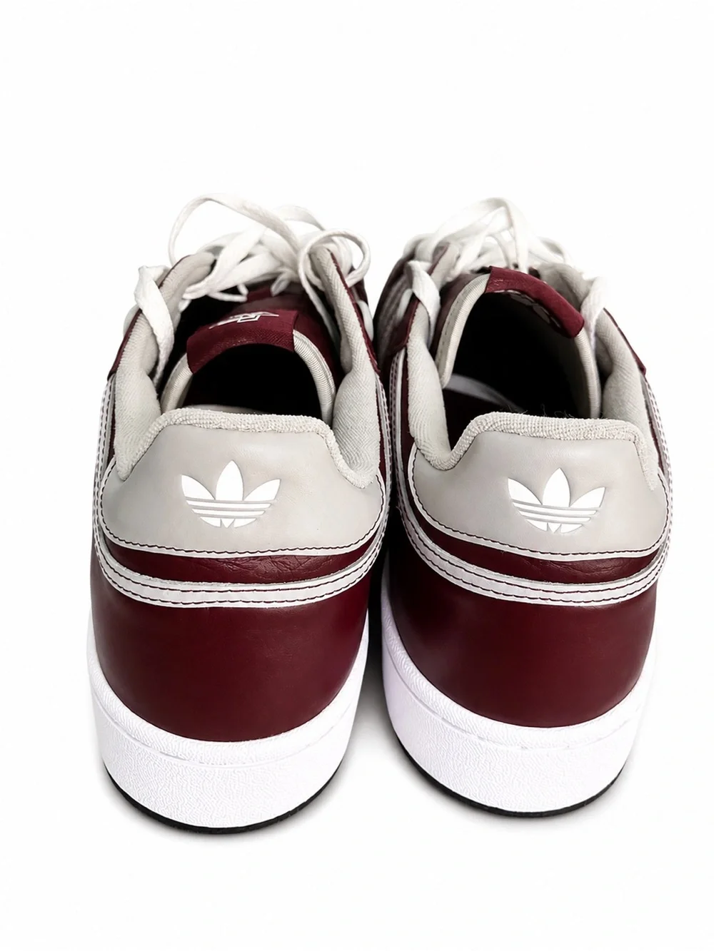 adidas Maroon and White Low-Top Sneakers